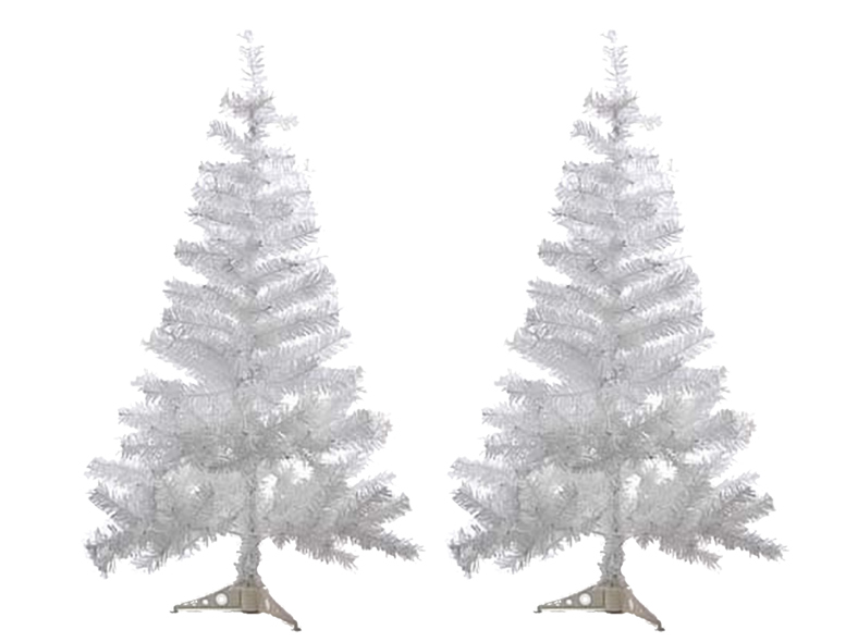 Weihnachtsbaum in weiß aus PVC, h=180 cm mit Plastikständer, 500 Zweige