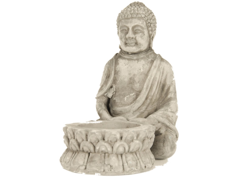 Teelichthalter Buddha 13cm hoch, 11cm tief