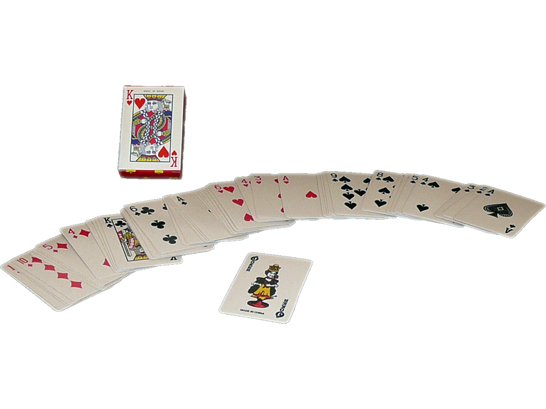Spielkarten Mini 52er Blatt von 2 bis ASS + 2 Joker