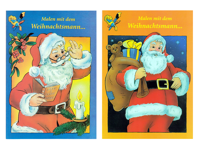 Malbücher Weihnachten 2fach sortiert, 21 x 29,5 cm DIN A4 32 Seiten