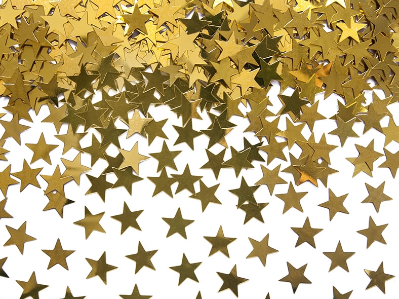 Confetti goldene Sterne