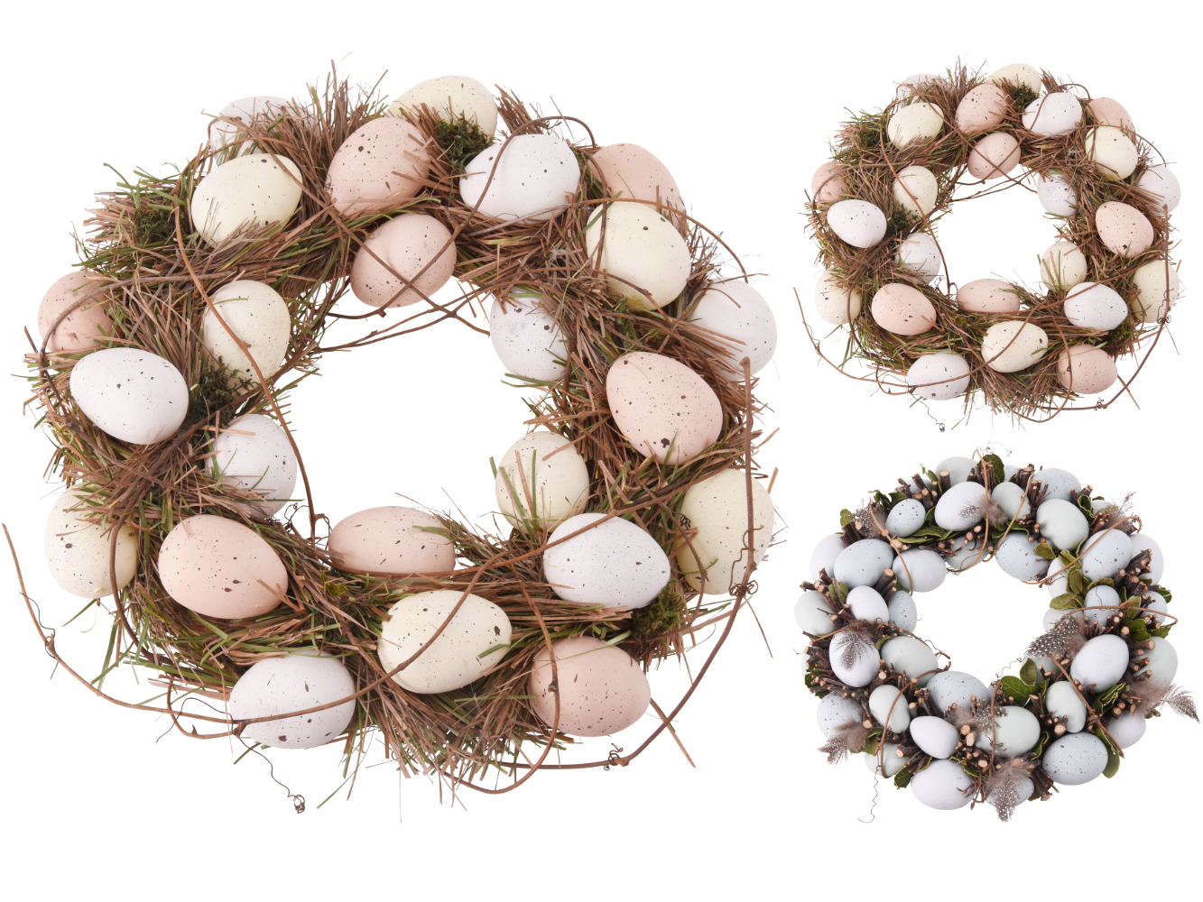 Oster-Frühlings-Kranz, Türkranz mit Eiern