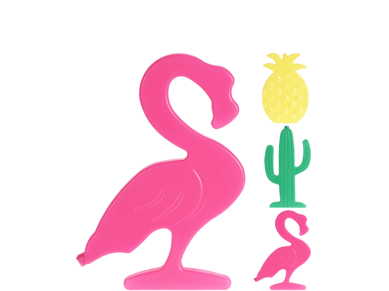 Kühlakku, Ice-Pack, Kühlelement Flamingo, Ananas, Kaktus