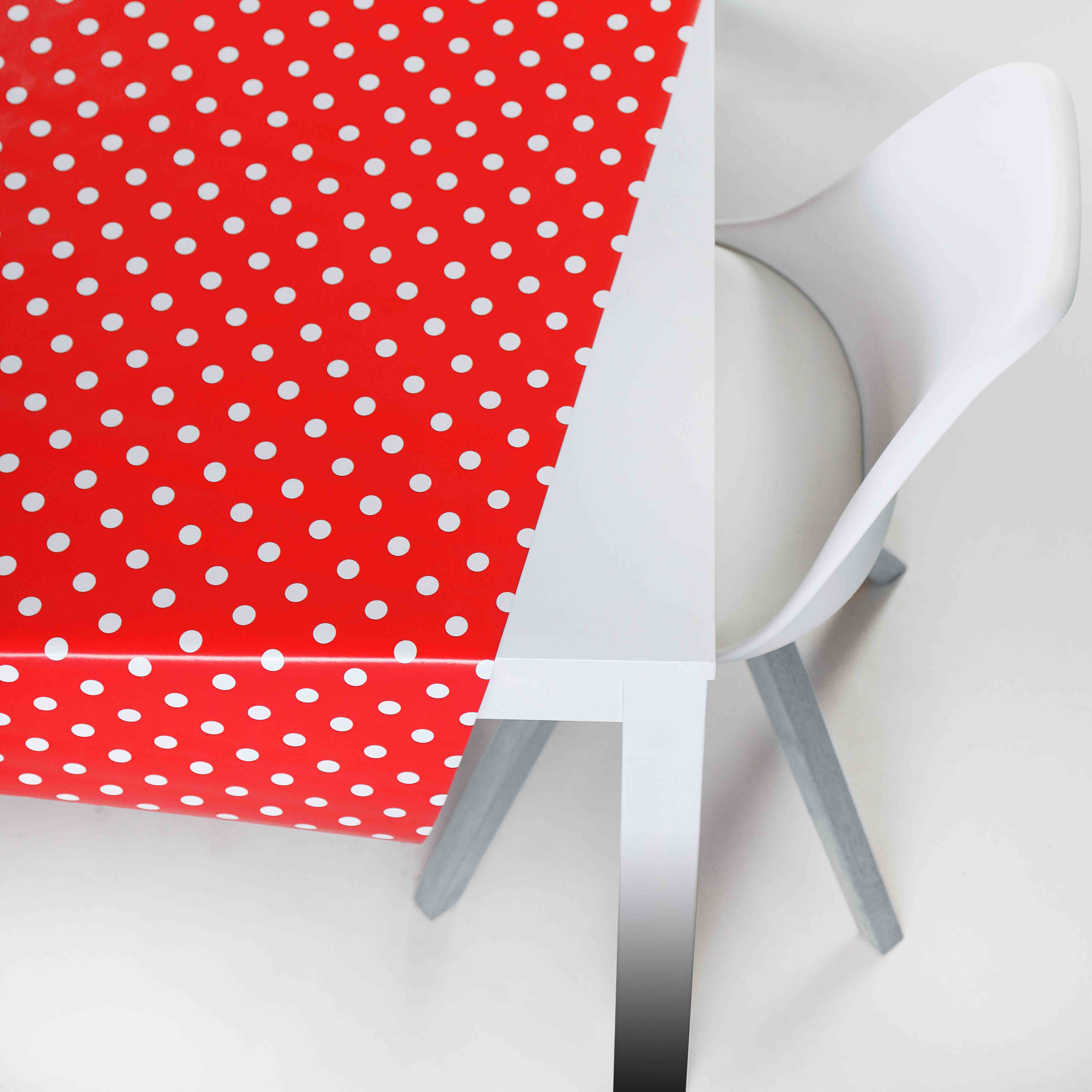 Tischbelag Style Polka red Meterware