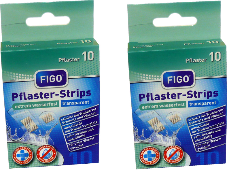 FIGO Pflaster-Strips extrem wasserfest 10er Pack