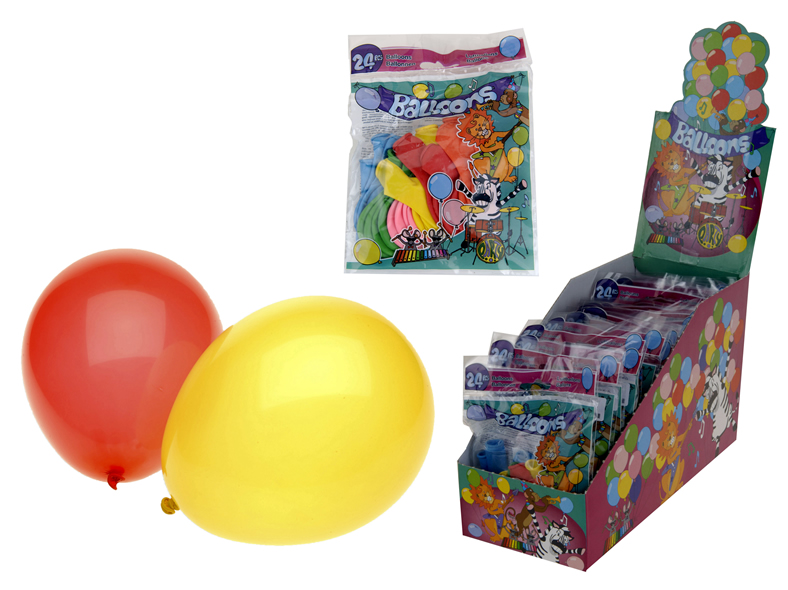 Luftballons 24er Pack. vielfach sortierte Farben
