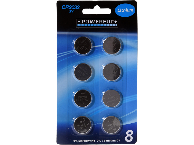 Batterien Lithium Knopfzellen CR2032 8er Pack
