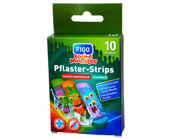 FIGO Pflaster-Strips 10-teilig für Kinder 56x18 mm / Kinderpflaster