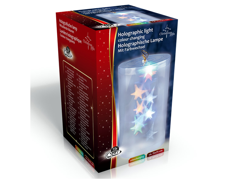 Weihnachtsdeko holografische Lampe mit 15 LED