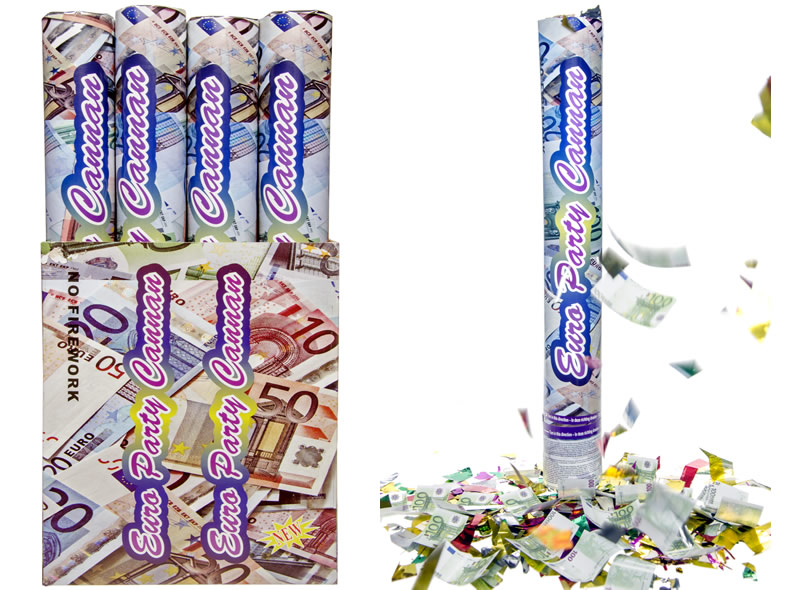 Konfettiwerfer, Party Popper Euro, im 12 er Display