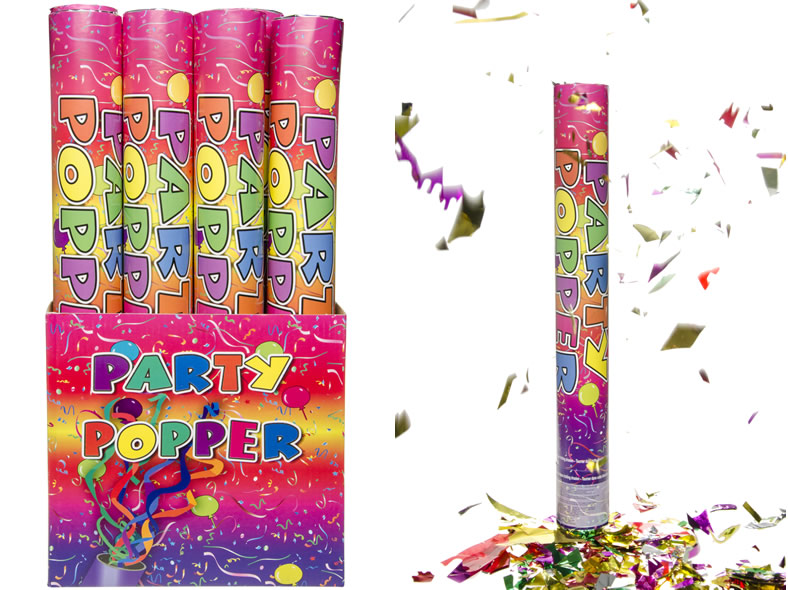 Konfettiwerfer, Party Popper, im 12 er Display