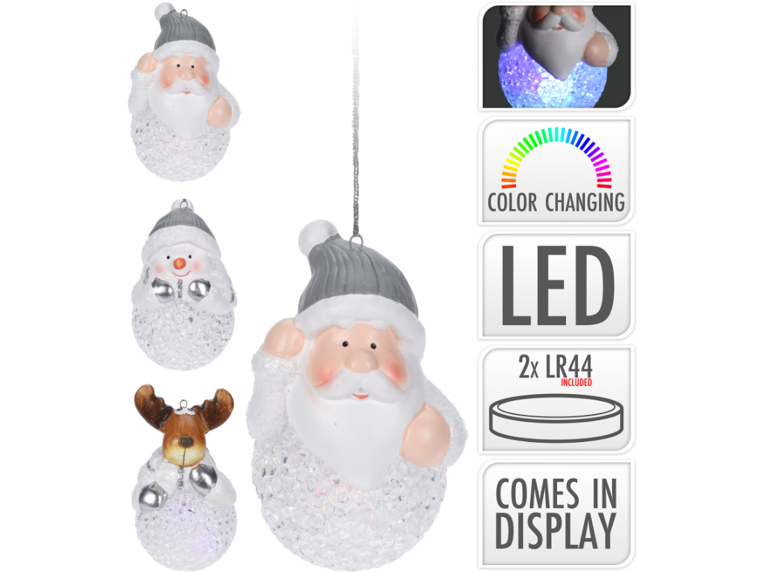 Deko Figuren Weihnachtshaus mit LED Farbwechsel