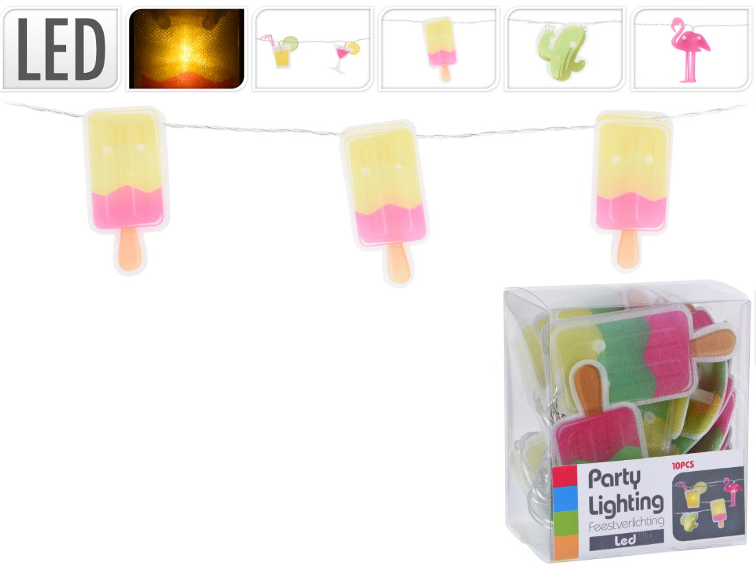 Partybeleuchtung Lichterkette Tropic mit 10 LED, Festbeleuchtung