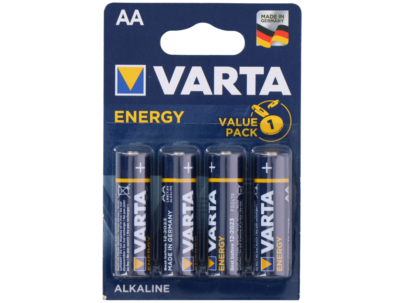 VARTA Energy Batterie 4er Set LR6 AA Mignon Alkaline