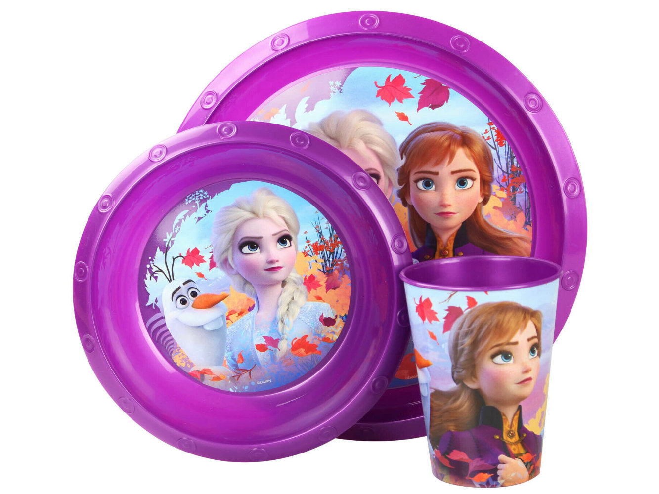 Disney Frozen II Eiskönigin Geschirr-Set Kinder-Ess-Set 3-teilig