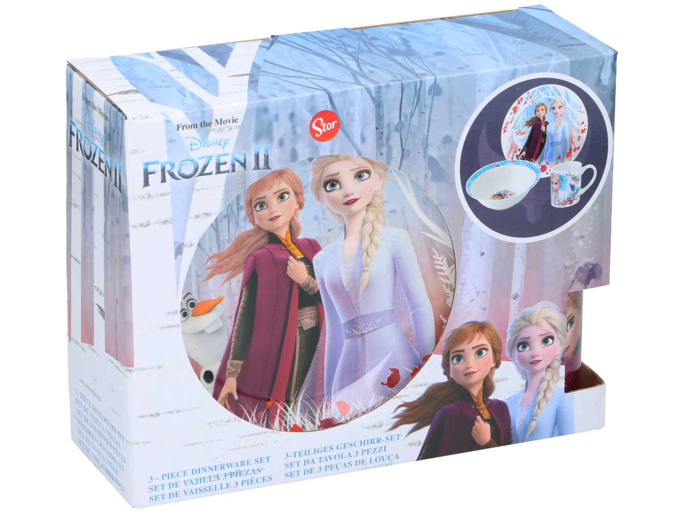 Disney Frozen II Eiskönigin Geschirr-Set Kinder-Ess-Set 3-teilig