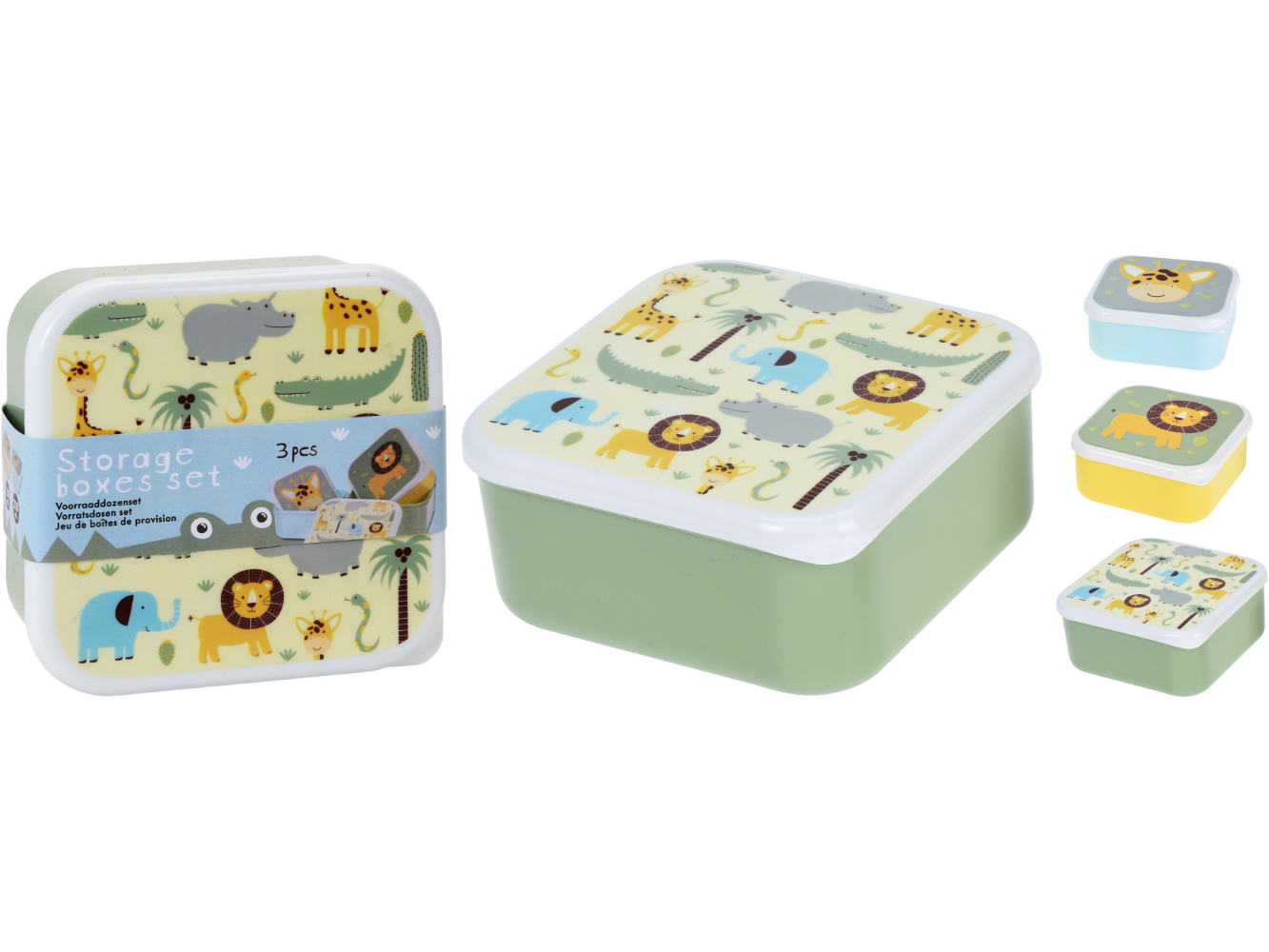 3er Set Lunchbox Frühstücksdose, Brotdose für Kinder
