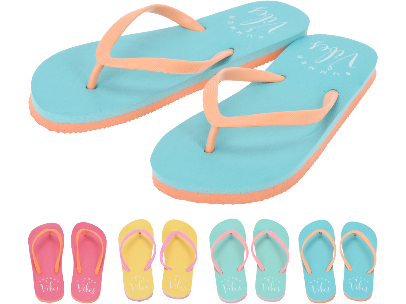 ProBeach Flip Flops Damen, 3-fach  sortiert, Gr. 36-41