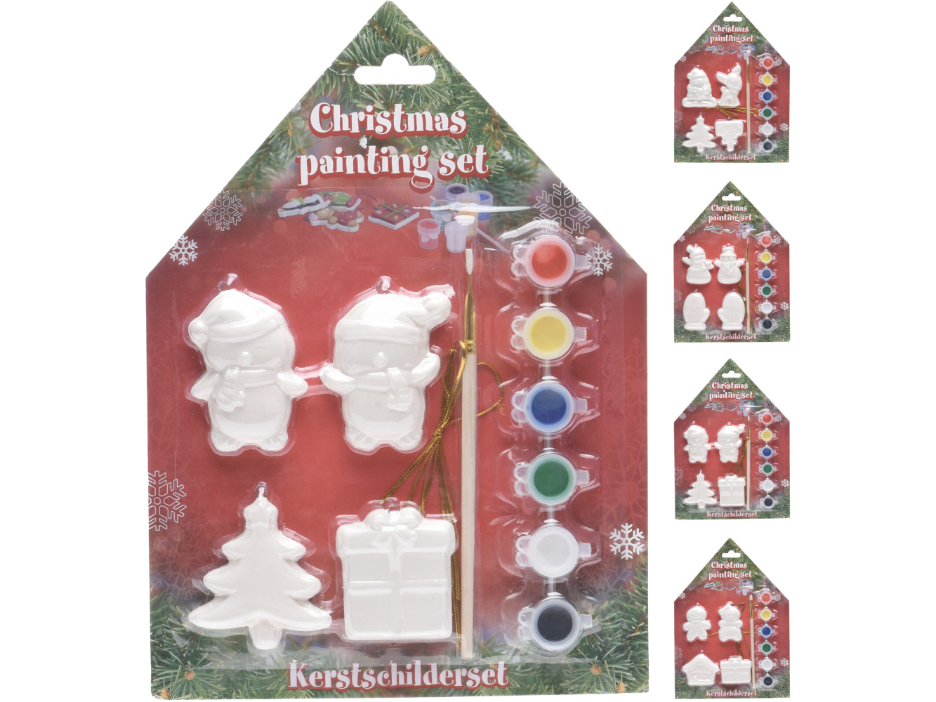 Weihnachtsmalset, Gipsfiguren zum bemalen, 15-tlg.