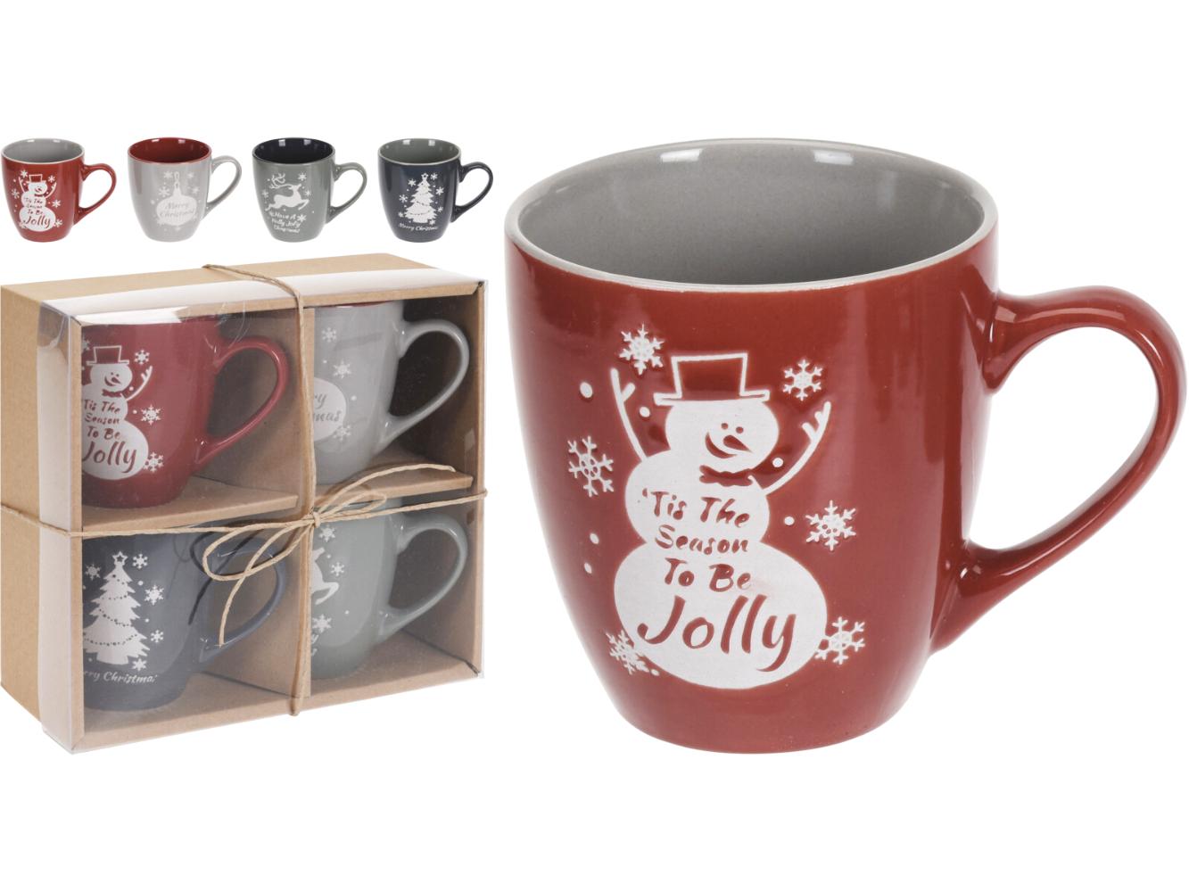 Geschenk-Set Tasse, Kaffeebecher 180 ml im 4er Set