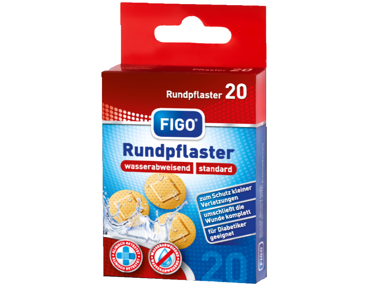 FIGO Rund-Pflaster 20-teilig, 25 mm rund