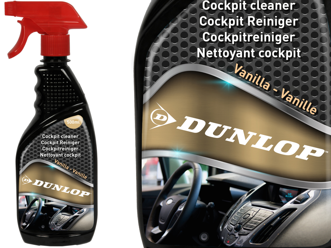 DUNLOP Auto-Cockpit Reiniger/Pflege 500 ml - Vanille