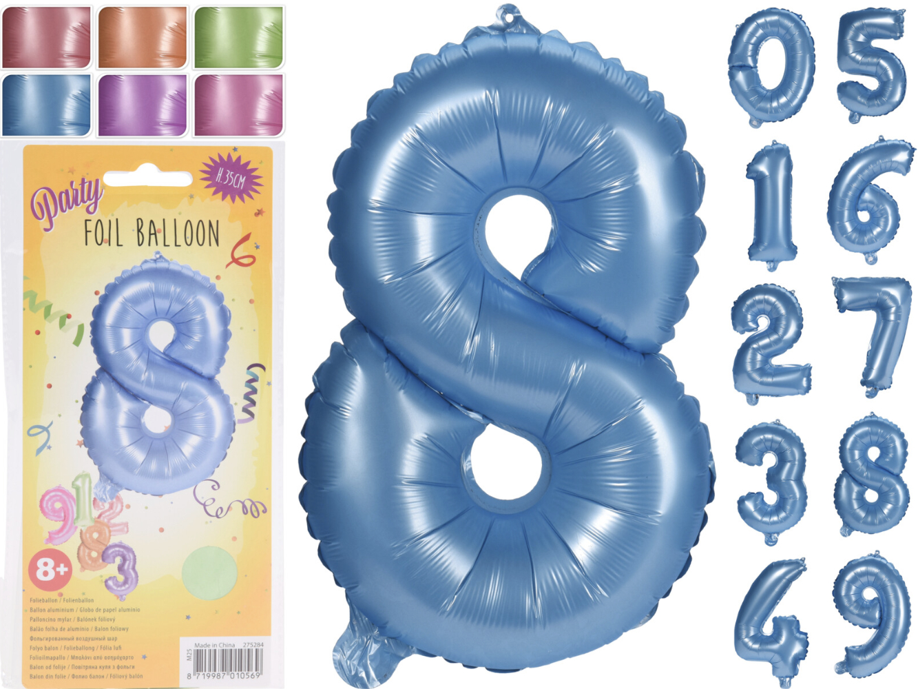 Folienballon, Luftballons Zahlen 1-10