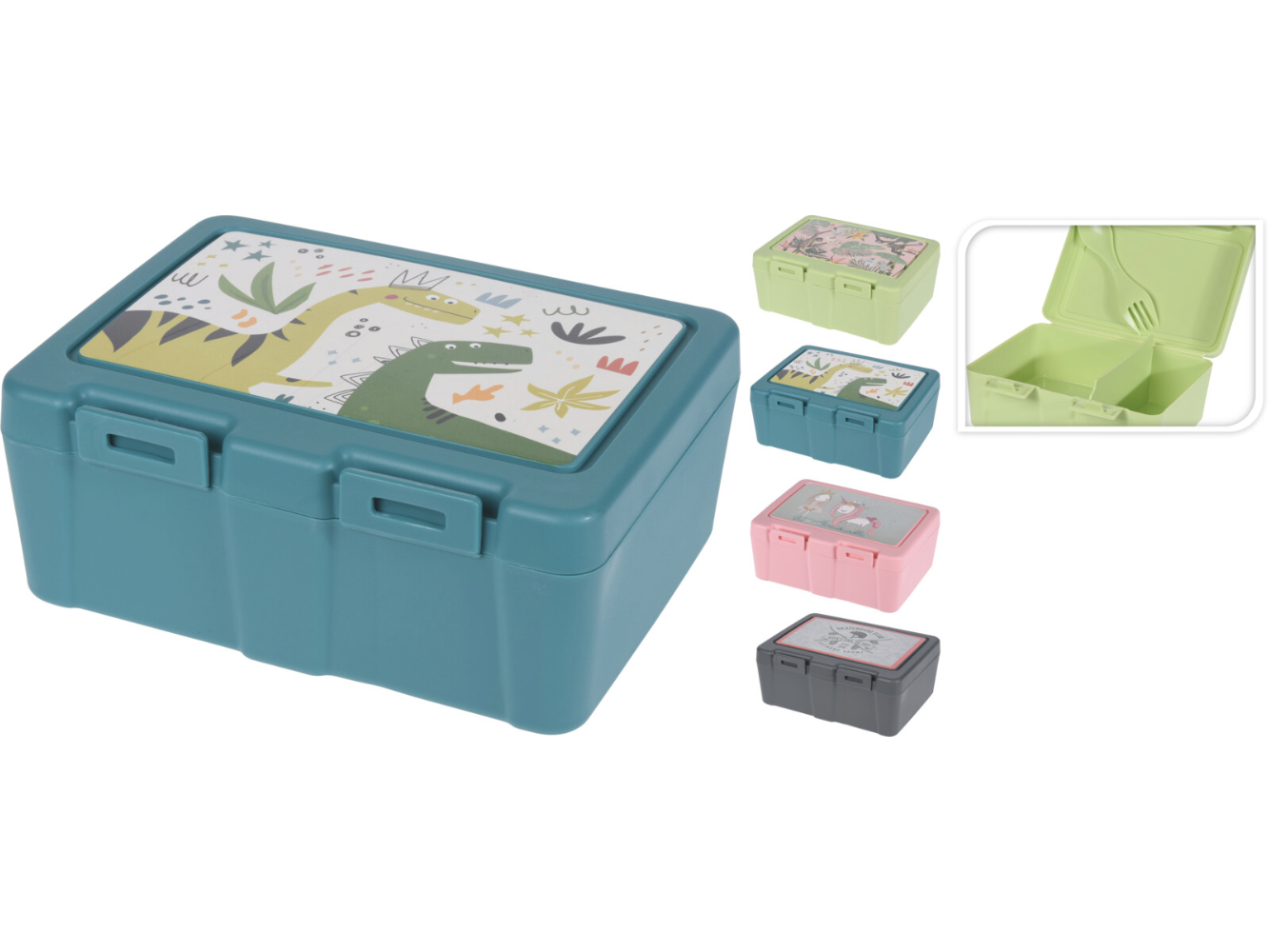 Lunchbox Frühstücksdose, Brotdose für Kinder mit Gabel/Löffel