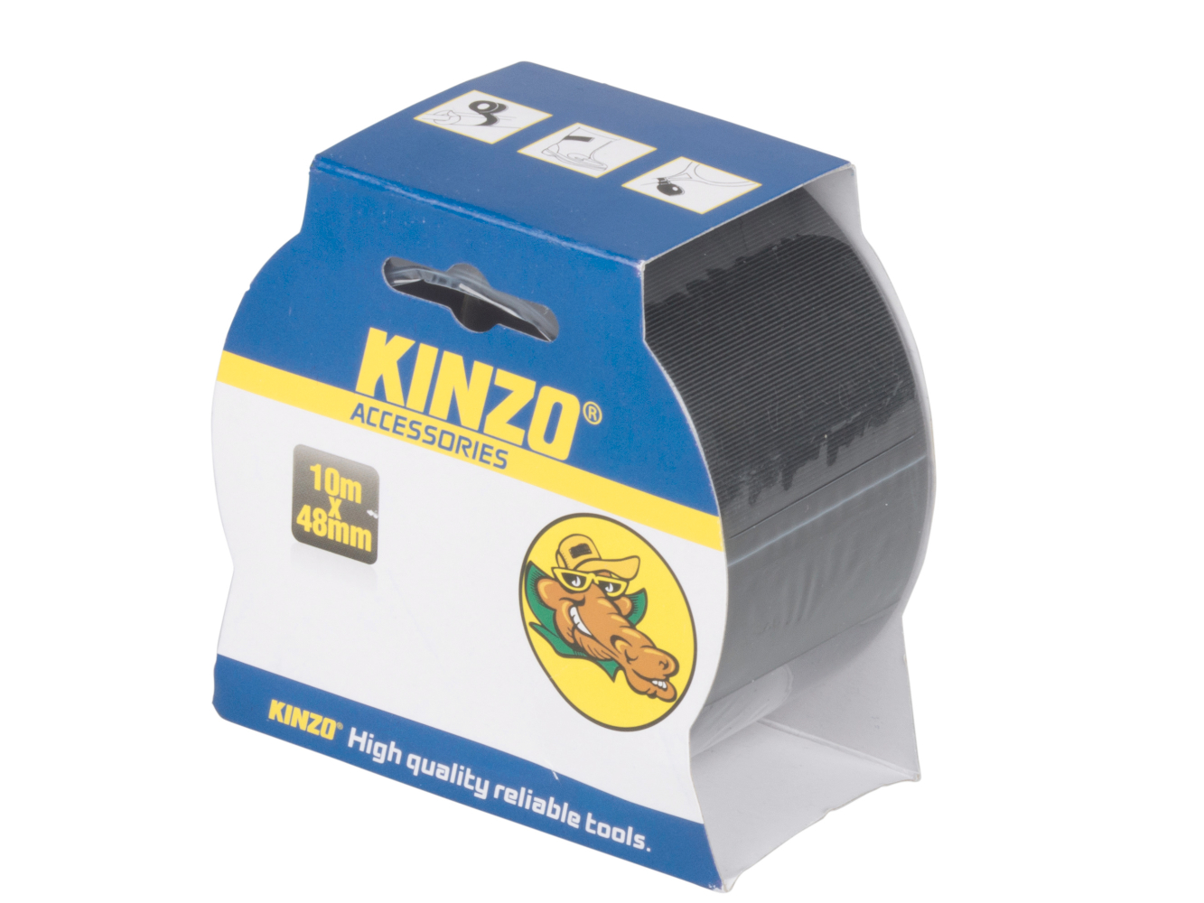 KINZO Panzertape, Klebeband schwarz 48mm x 10m