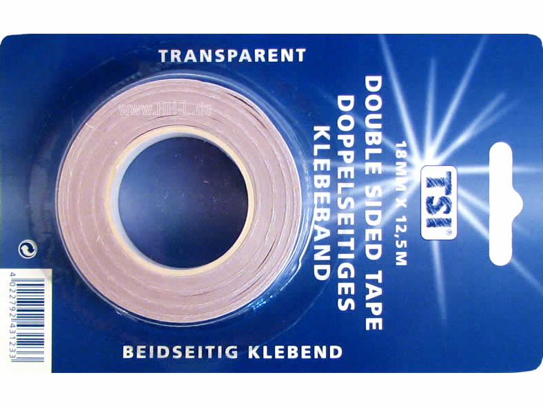 Klebefilm doppelseitig, 12,5 m x 18 mm