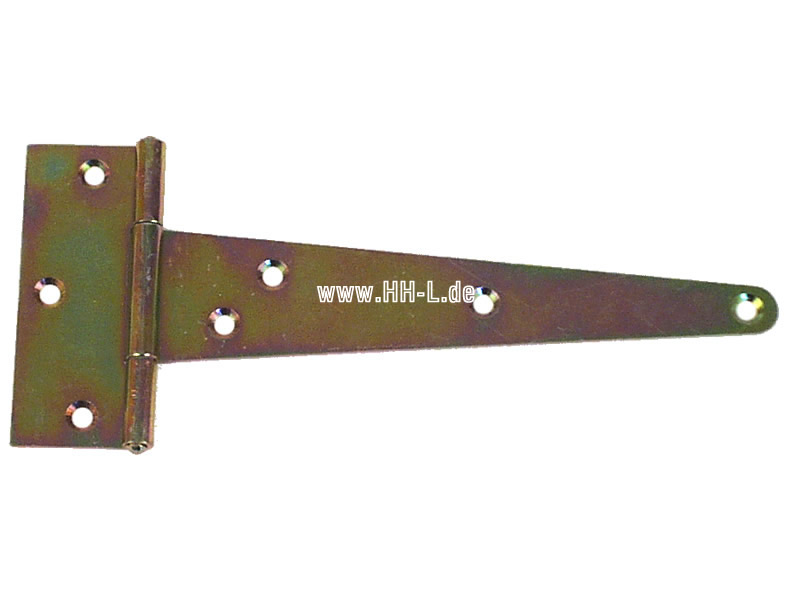 T - Scharnier 200 mm, gelb verzinkt