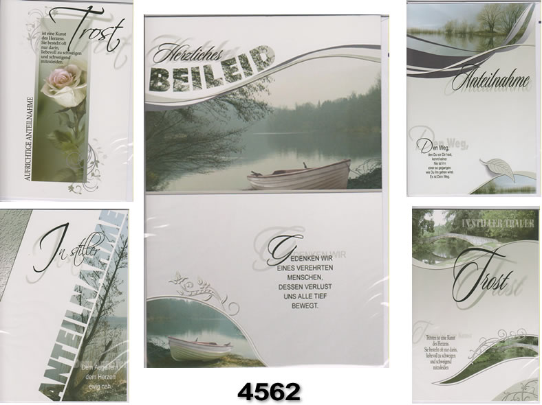 Trauerkarte mit tröstenden Beleidsbekundungen