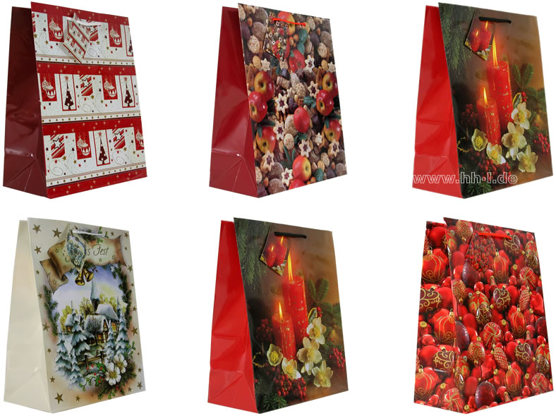 Geschenkbeutel groß (260x125x320 mm) Weihnachten