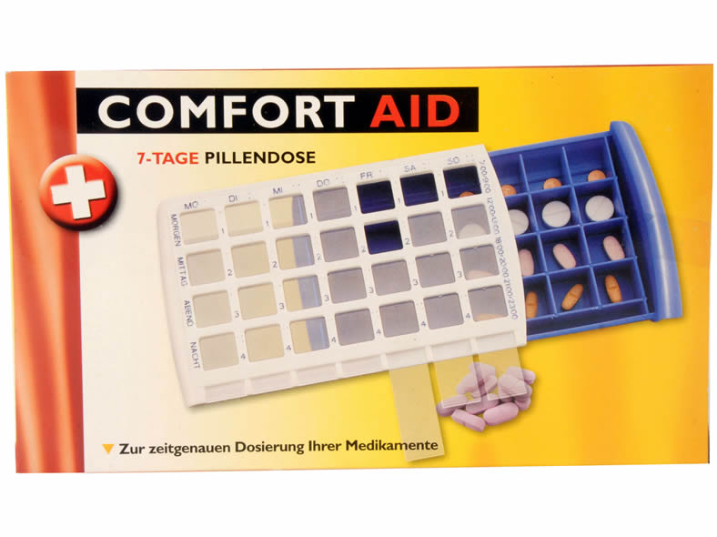 Pillendose für 7 Tage und  4 Tageszeiten