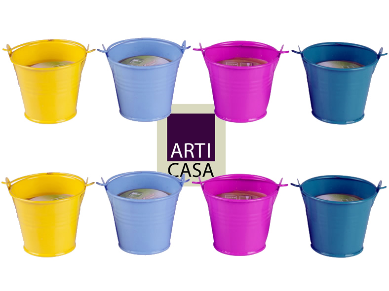 Duftkerze Zitronenöl, 6,5x6cm, 4fach sortiert, 42g Wachs,