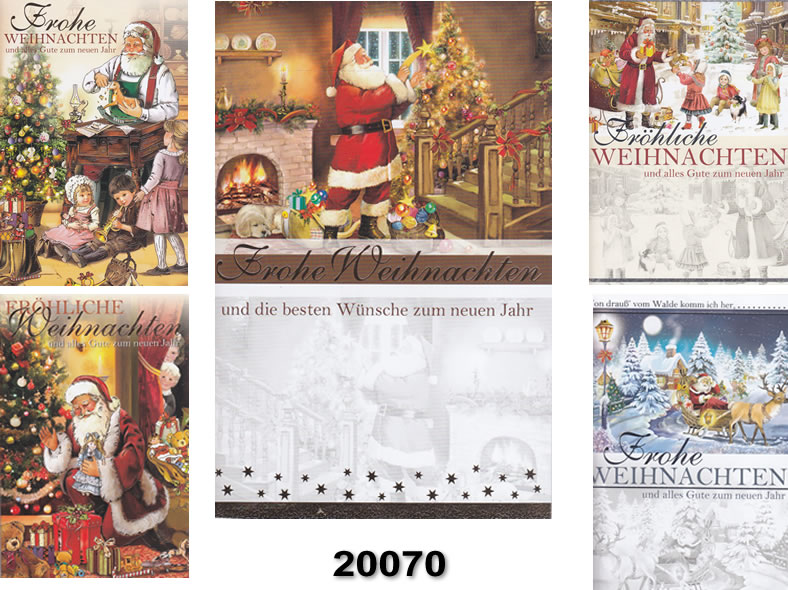 Weihnachts-Karte mit Weihnachtsmannmotiven