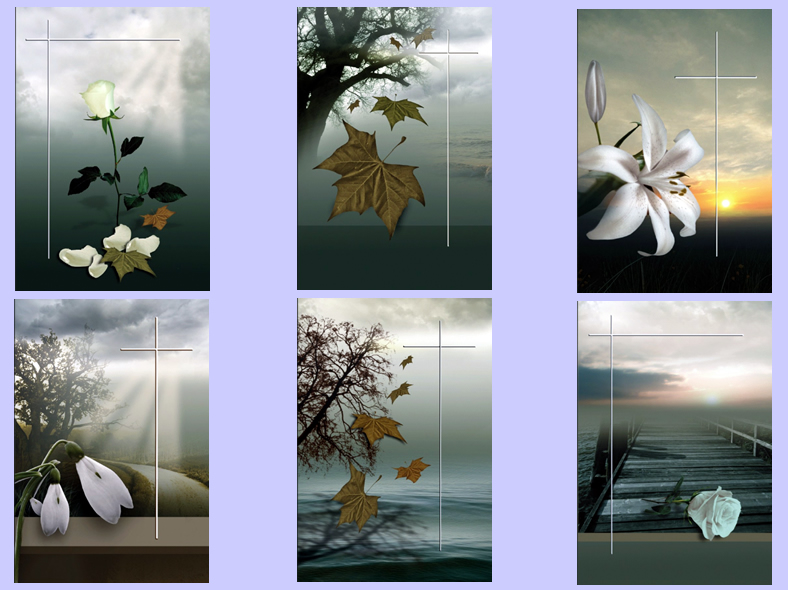 Trauerkarte 17,5 x 11,5 cm