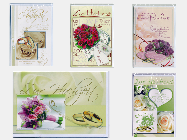 Hochzeit-Karte mit Rosenmotiven