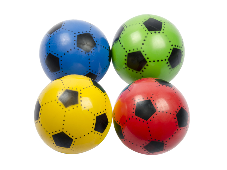 Fussball, unaufgeblasen, 4 fach sortiert,