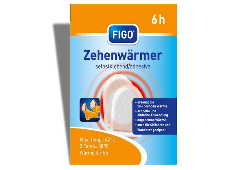 Zehenwärmer , Wirkung hält bis zu 6 Stunden an