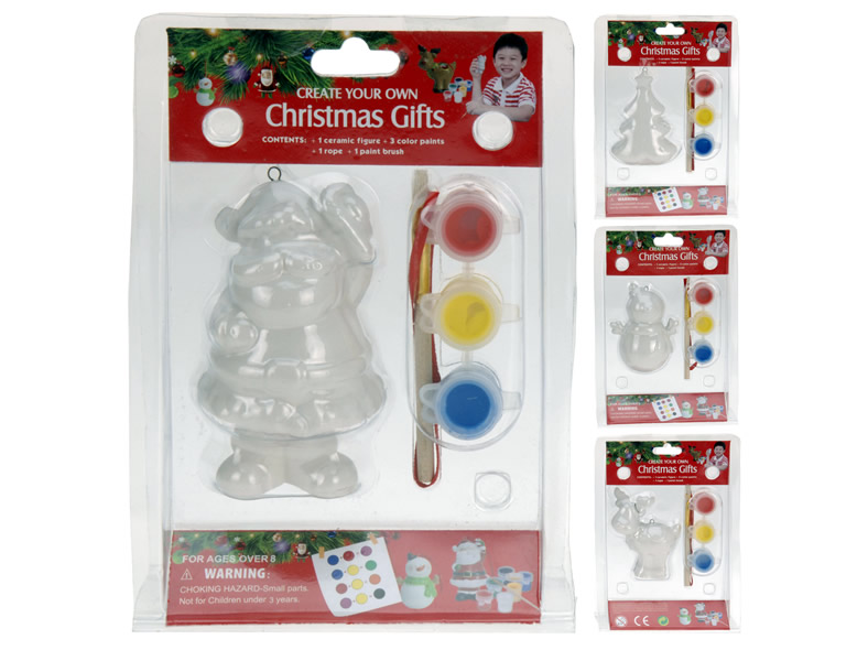 Weihnachtsmalset, Gipsfiguren zum bemalen