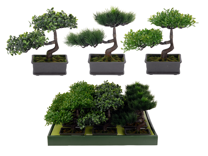 Kunstblumen im Topf, Bonsai  22 cm hoch