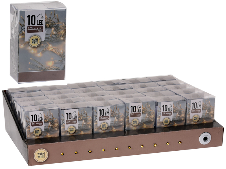 Lichterkette 10 LED, warmes weiß für innen