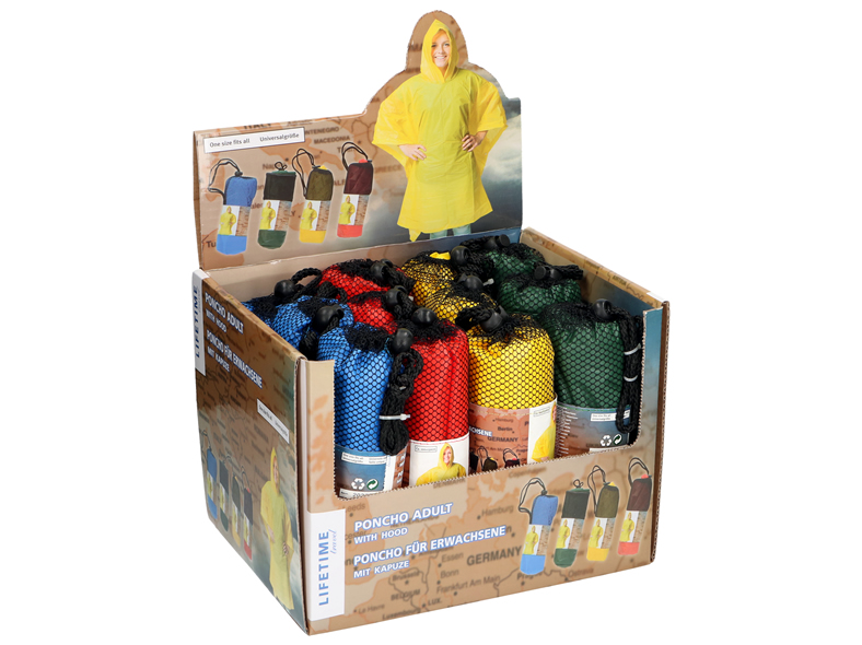 Regenschutz Poncho mit Kapuze für Erwachsene