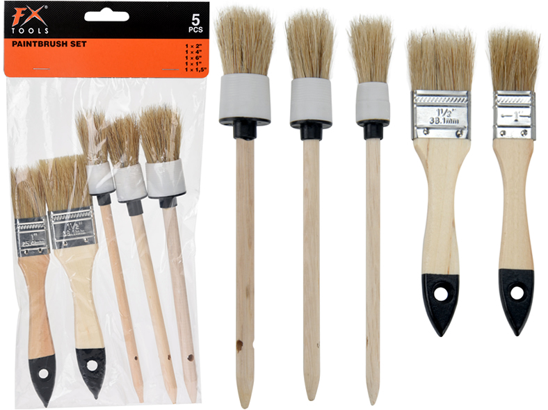 Pinselsatz 5 Stück im Headerbeutel