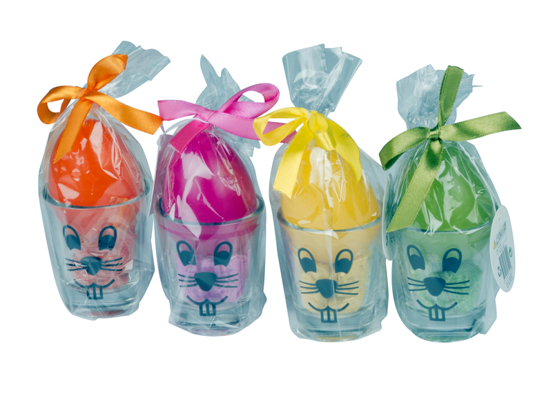 Osterei Kerze im Glas 4,7 x 5,7 cm 50 g Wachs