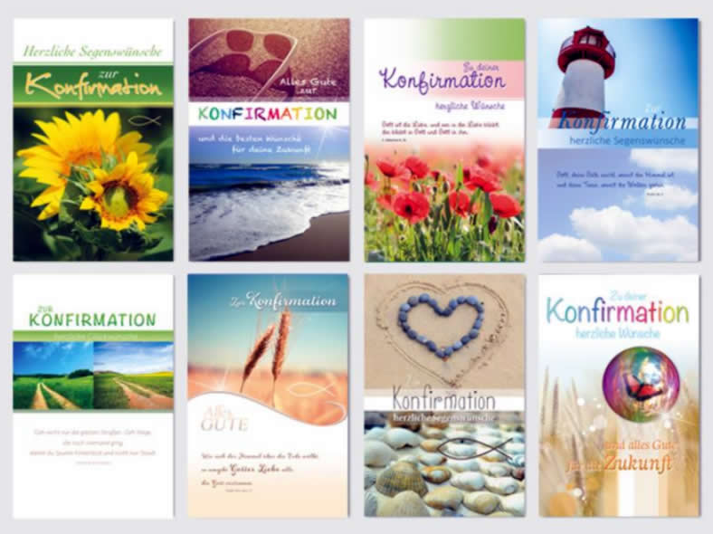 Konfirmation-Karte mit Sprüchen