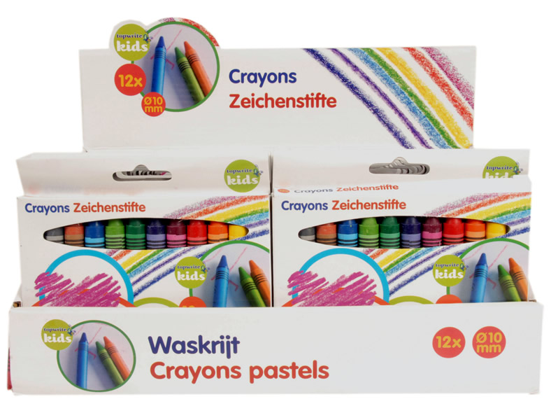 Wachsmalstifte 12 teiliges Set, im 24er Display