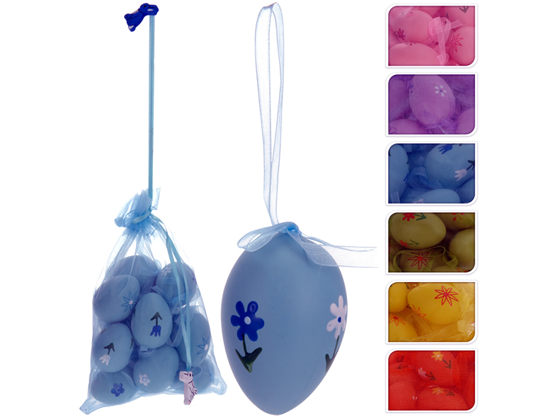 Ostereier Kunststoff, 12er Set, 6 cm
