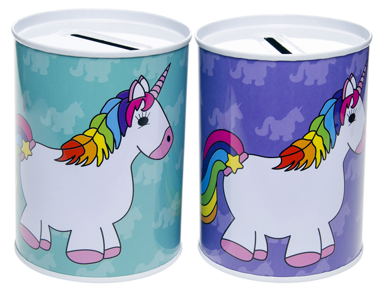 Einhorn Spardose, Sparbüchse 2-fach sortiert